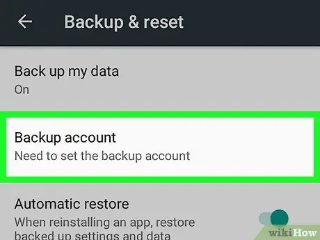 Backup de dados de aplicativos no Android, etapa 6