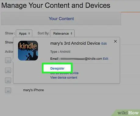 Se déconnecter de l'application Kindle Étape 19