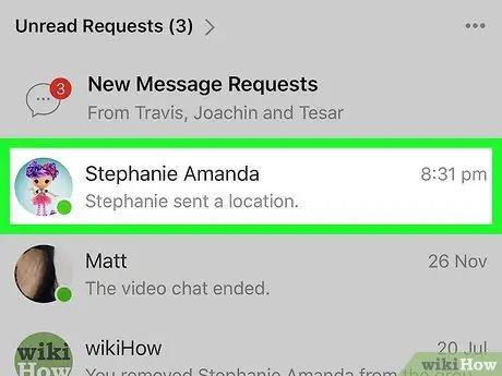 Etsi ystävän sijainti Facebook Messengeristä iPhonessa tai iPadissa Vaihe 3