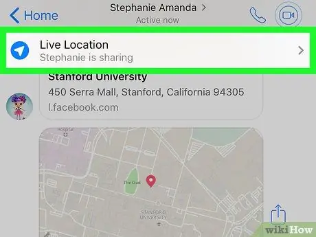 IPhone эсвэл iPad дээр Facebook Messenger дээр найзынхаа байршлыг хайж олох 4 -р алхам