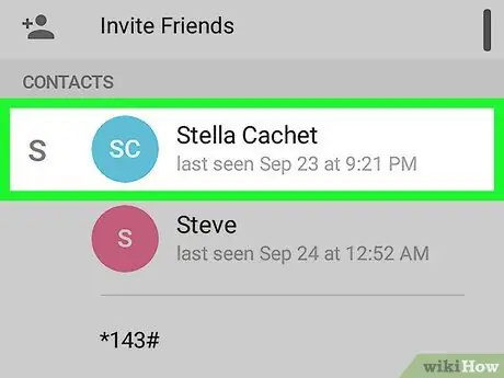 Eliminați contactele Telegram pe Android Pasul 4