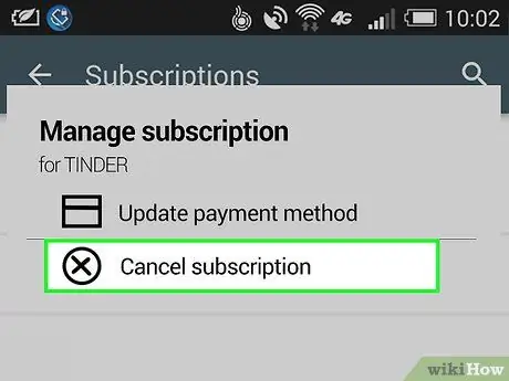 Cancel Tinder Plus on Android Step 7