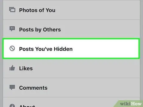 View Hidden Posts on Facebook Step 5