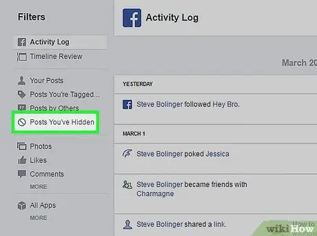 View Hidden Posts on Facebook Step 9