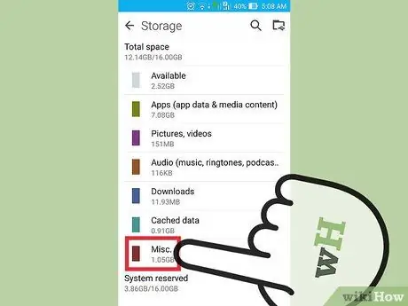 Verifique o seu armazenamento no Android, passo 8