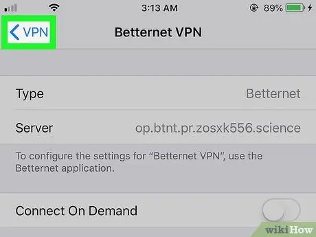 قم بتعطيل VPN على iPhone أو iPad الخطوة 6