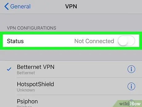 Zakažte VPN na iPhonu nebo iPadu Krok 7