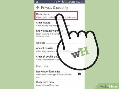 I-clear ang Pansamantalang Mga File sa Internet sa Mga Android Device Hakbang 11