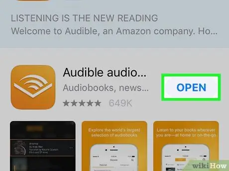 Laai 'n boek oor Audible af op iPhone of iPad Stap 1