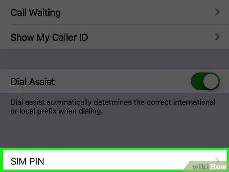 قم بتغيير رمز PIN لبطاقة SIM على iPhone الخطوة 3