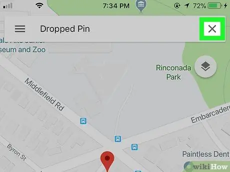 Google Maps PIN dzēšana iPhone vai iPad ierīcē 5. darbība