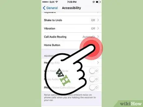 Zmeňte citlivosť domáceho tlačidla iPhone, krok 5