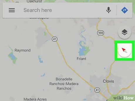 Hitta norr på Google Maps på iPhone eller iPad Steg 3