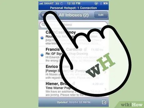 Ver e-mails antigos no iPhone, etapa 2