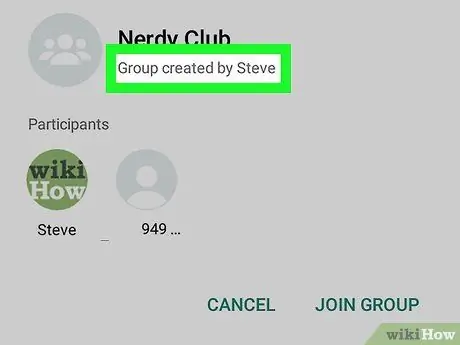Անդամագրվեք խմբին WhatsApp- ում Android- ում Քայլ 4