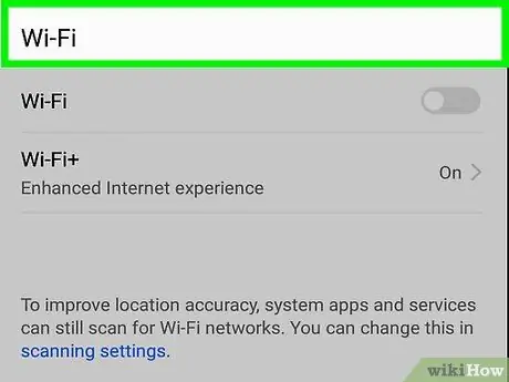 Įjunkite „WiFi“skambinimą „Android“4 veiksme