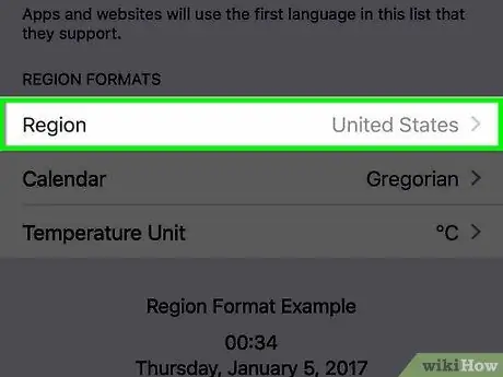 Cambiar la región de un iPhone Paso 4