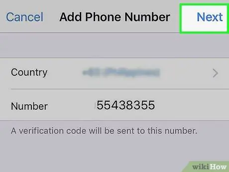 Dodajte telefonski broj svom Apple ID -u na iPhone uređaju Korak 9