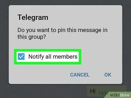 Fixați mesajele Telegram pe Android Pasul 5