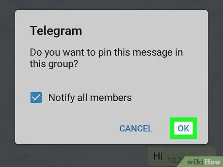 Épingler des messages de télégramme sur Android Étape 6