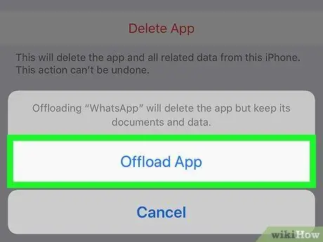 Copot pemasangan WhatsApp di iPhone atau iPad Langkah 10