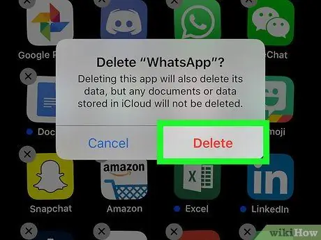 Avinstaller WhatsApp på iPhone eller iPad Trinn 3