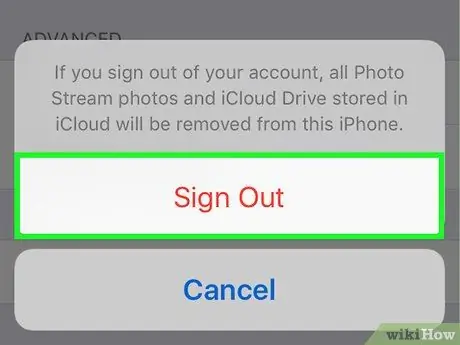 Αποσύνδεση από το iCloud σε iPhone ή iPad Βήμα 12