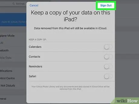 Mag-sign Out ng iCloud sa iPhone o iPad Hakbang 7