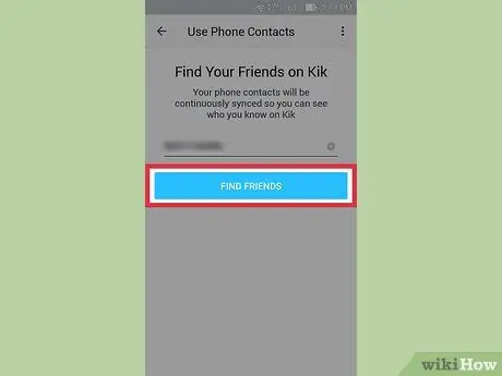 وارد کردن مخاطبین در Kik Messenger مرحله 4