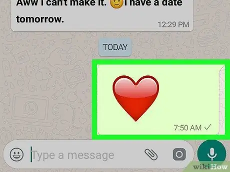 Send an Animated Heart on WhatsApp on Android Step 7