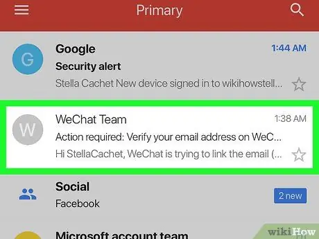 Linkitä sähköpostisi Wechat -vaiheeseen 9