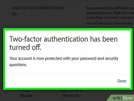 Schakel twee Factor-authenticatie op een iPhone uit Stap 14