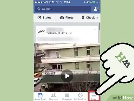 Změna profilového obrázku na Facebooku na iPhonu Krok 2