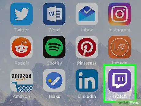 Pradėkite srautinį perdavimą „Twitch“„iPhone“ar „iPad“1 veiksmas