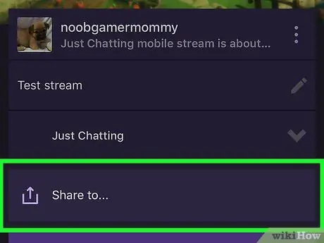 Începeți streamingul pe Twitch pe iPhone sau iPad Pasul 8