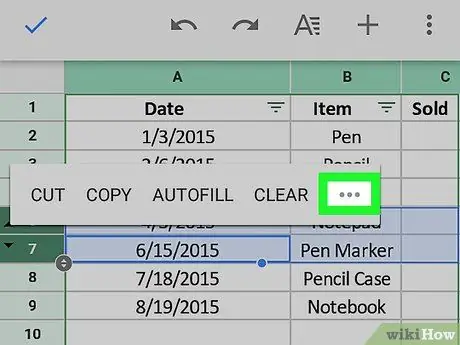 Mostrar filas en Google Sheets en Android Paso 6