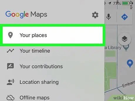 Noņemiet saglabātās vietas pakalpojumā Google Maps iPhone vai iPad ierīcē 3. darbība