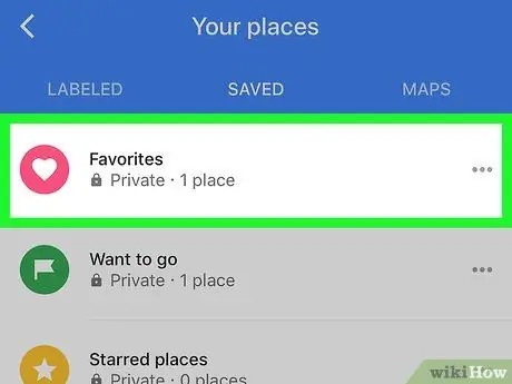 5. darbība: noņemiet saglabātās vietas pakalpojumā Google Maps iPhone vai iPad ierīcē