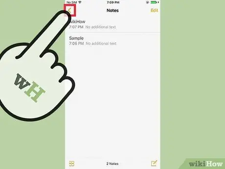 ارسم في iPhone Notes الخطوة 1