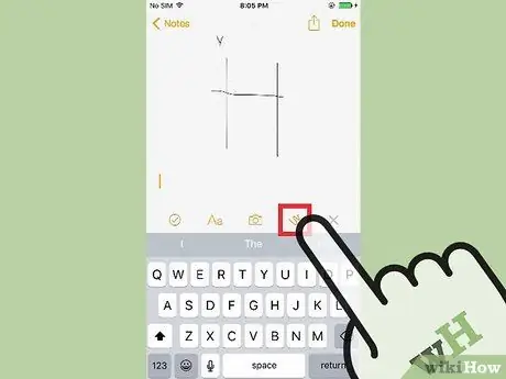 Начертайте в iPhone Notes Стъпка 11