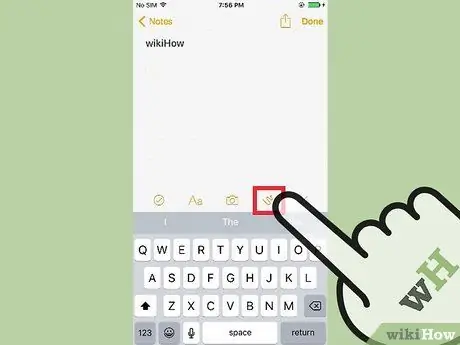 Tegn i iPhone Notes Trinn 4