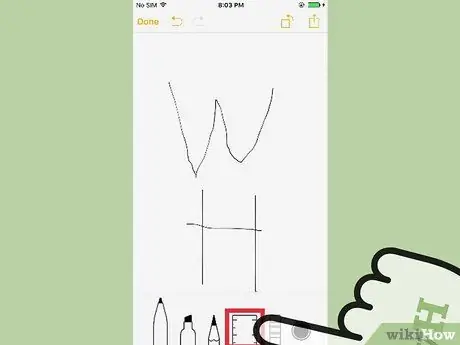 Dibujar en notas de iPhone Paso 7