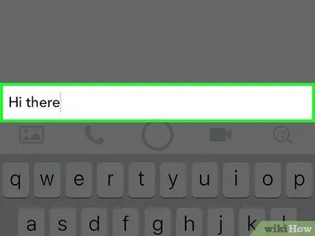 Tekstsõnumite saatmine Snapchatis 4. samm