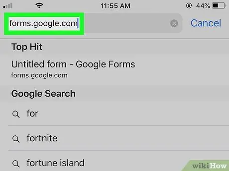 สร้าง Google Form บน iPhone หรือ iPad ขั้นตอนที่ 2