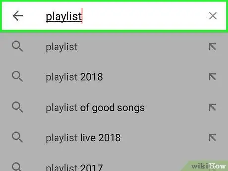 Baixeu una llista de reproducció de YouTube a Android Pas 2