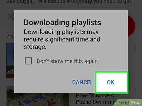 Descargue una lista de reproducción de YouTube en Android Paso 7