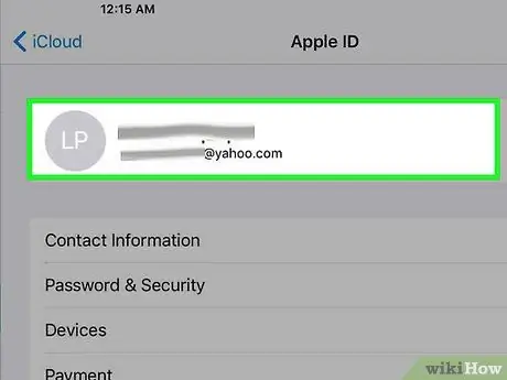 Spremenite svoj primarni naslov Apple ID na iPhoneu 3. korak