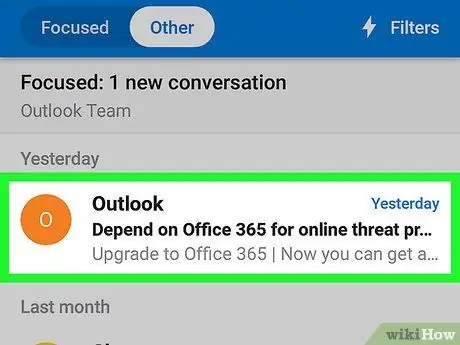 Išsaugokite „Outlook“el. Laiškus „Android“8 veiksme