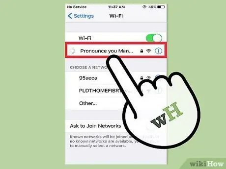 Alăturați-vă unei rețele wireless de pe iPhone Pasul 6