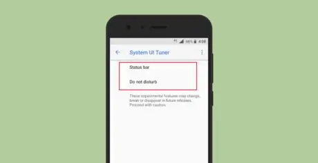 Android Oreo; Systeem UI Tuner